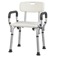 JHome-Bathing Stool Bathroom Shower Stool | Thick Aluminum Alloy Bath Seat Aisle Changing Shoes Chair | Anti-Slip Bathroom Stool for The Elderly Disabled Or Pregnant Women | Seat Height Adjustable |