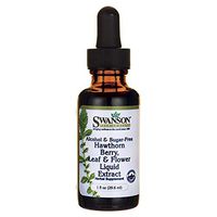 Swanson Hawthorn Berry Leaf & Flower Liquid Extract (Alcohol-Free) 1 fl Ounce (29.6 ml) Liquid