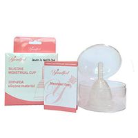 JACQUELINE Transparent Menstrual Cup, Female-Safe, Medical Material Hygienic, Leak-Proof, Recyclable Luxury, Delicate Soft and Comfortable Protection for Up to 12 Hours