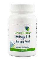Seeking Health | Hydroxo Vitamin B12 with Folinic Acid | 60 Vegan Lozenges | 1000 mcg Vitamin B12 and 800 mcg DFE Folate