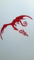 Chase Grace Studio Dragon Dragons Lord Of Rings Inspired Vinyl Decal Sticker|RED|Cars Trucks Vans SUV Laptops Wall Art|5.5" X 4.5"|CGS697