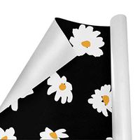 Gift Wrapping Paper Roll White Daisy Pattern for Birthday,Holiday,Wedding,Baby Shower Gift Wrap - 3Rolls - 58inch x 23inch Per Roll