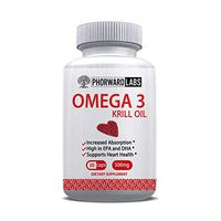 Phorward Labs Omega 3 Krill Oil, High EPA and DHA, Advanced Absorption, Health Supplement
