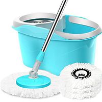 Broom and Dustpan with Long Handle Telescopic Upri Rotating mop - Stainless Steel Lazy mop, Household Absorbent mop