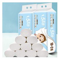 Yanvan Rolls Toilet Paper,Toilet Tissue,12 Rolls Of Toilet Paper Household Wood Roll Paper Toilet Paper Coreless Web