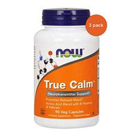 True Calm Amino Relaxer, 90 Caps by Now Foods (Pack of 3)