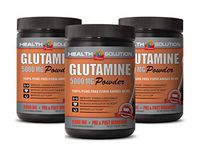 pre Workout Powder - GLUTAMINE 5000MG Powder - 100% Pure Free Form Amino Acid - l-glutamine Bulk - 3 Cans 900 Grams