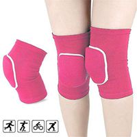 Kids Knee Pads, Breathable Sponge Soft Knee Brace Comfort Compression Knee Sleeves, Anti-Slip Collision Avoidance Knee Protective Gear for Yoga Basketball Volleyball Soccer Biking Sports (Pink, M)
