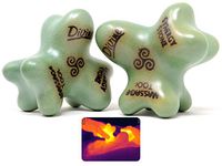 Divine (Ocean)(Set of 2) Synergy Stones - Pro Hot Stone Massage Tools - Blend Heat, Relaxing and Therapeutic Massage for Deep Muscle Tension Relief - Free YouTube Training Videos