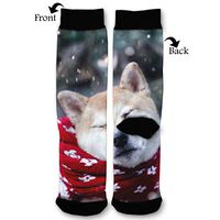 EKUIOP Socks Shiba Inu with Red Scarf Funny Fashion Novelty Advanced Moisture Wicking Sock for Man Women