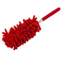 Tpingfe Telescopic Microfibre Duster, Retractable Long-Reach Washable Extendable Dusting Brush Dust Handle for Home Car Cleaning (Red)