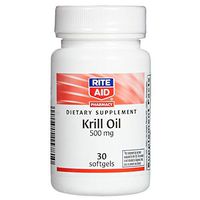 Rite Aid Krill Oil Softgels, 500 mg - 30 Count | Omega 3 Supplement | Supports Heart Health