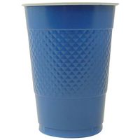 Hanna K. Signature Collection 50 Count Plastic Cup, 18-Ounce, Blue