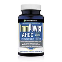 American BioSciences ImmPower AHCC Supplement, 60 Vegetarian Capsules, Enhanced Immune Support, Natural Killer Cell Activity and Cytokine Production, 500 milligrams per Capsule