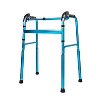 HYXQY-ZY Walker Without Wheels| Bariatric Walking Frame for Seniors Wide|Adult Elderly Walkers for Stairs Indoor Outdoor| Adjustable Lightweight Portable Folding| Blue