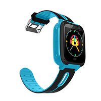 Qjoy Child Smart Watch，Kids Smart Watch Phone，Kids LBS Tracker Watch，Touchscreen Support SIM Card SOS Camera Alarm Clock Games Locator Kids Smartwatch Waterproof Multiple Languages Boys Girl Gift Toys