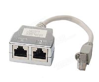 Tgom 2 Port FTP STP Shielded Network ISDN RJ45 Splitter