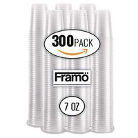 7 Oz Clear Plastic Cups by Fnamo, For Any Occasion, BPA-Free Disposable Transparent Ice Tea, Juice, Soda, and Coffee Glasses for Party, Picnic, BBQ, Travel, and Events, (200, Clear)