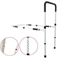 YXMxxm Bed Assist Hand Rail with Adjustable Floor Support and Safety Strap - Bed Rail Assist Tool for Adults and Seniors,Free Assembly