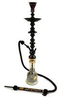 Khalil Mamoon Black Shareef Hookah 34" Single Hose Hookah (Black)