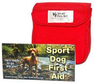 VSI Sport Dog First Aid Kit Heavy Duty Classic Red Travel Bag