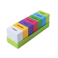 LazyMe Weekly Large Pill Organizer Box Kitchen and Purse Size, 7 Day 28 Slots Pill Case, 4 Times A Day (1 Pcs, 28 Slots)