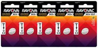 Rayovac 303/357 Silver Oxide Batteries, 5 Pack