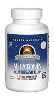 Source Naturals Sleep Science Melatonin 1 mg Orange Flavor - Helps Promote Sleep - 200 Lozenge Tablets