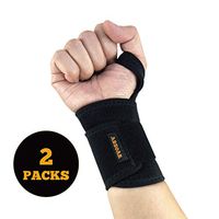 ABSOAR Wrist Brace for Carpal Tunnel Left Hand Right Hand Wrist Compression Strap for Fitness, Weightlifting, Tendinitis, Carpal Tunnel Arthritis, Wrist Pain Relief (2 Packs)