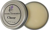 Natural Stress Relief Balm Vegan Clary Sage Essential Oil Cheer Salve for Uplifting Mood, Aromatherapy for Depression and Anxiety Sensible Remedies, 1 Fl Oz