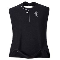 iGuerburn Large Adult Bib for Eating, Washable Reusable Clothing Protector with Optional Crumb Catcher, Brooch Embroidery for Women 35"X18"