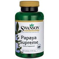 Swanson Papaya Supreme 50 Milligrams 300 Tabs Enzyme