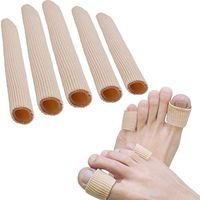 Sumifun Open Toe Tubes Fabric Gel Lined Sleeve Protectors for Corns, Blisters, Hammertoes (Toe Tubes)