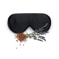 Nudwear Mulberry Silk Sleeping Eye Mask Anti Aging Soft Sleep Mask for Aromatherapy, Relaxation and Meditation, Black