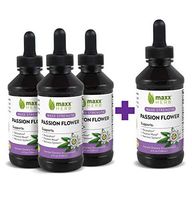 Maxx Herb Passion Flower Liquid Extract (4 Oz Bottle with Dropper) Max Strength, Absorbs Better Than Passionflower Capsules, for Relaxation, Stress Relief, Alcohol-Free, 60 Servings (Buy 3 Get 1 Free)