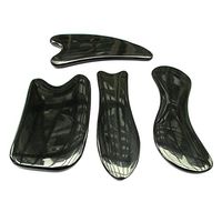 Brand New Natural Black Buffalo Horn Guasha Board Scraping Tools Kit for SPA Acupuncture Therapy Trigger Point Treatment