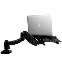 Fleximounts 2-in-1 Full Motion Gas Spring Arm Desk Laptop Monitor Mount for MSI/Dell/Asus/Acer/Samsung (L01)