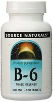 Source Naturals Vitamin B-6, 500 mg Immune System Support - 100 Tablets