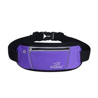 VORCOOL Sports Waist Pack Fanny Packs Waterproof Reflective Adjustable Outdoor Running Belt(Purple)