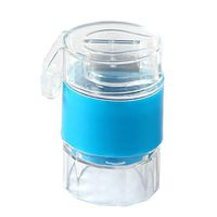 C-Pioneer Blue Pill Medicine Crusher Grinder Tablet Divider Cutter Storage Box-4 Layers