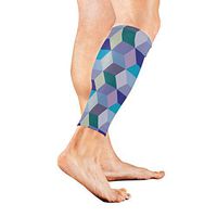 Stretch Sport Calf Sleeve Arabic Geometric Patterns Protective Guard for Men Women - Best Footless Compression Socks for Shin Splints, Running,Basketball Football (1 Pair)