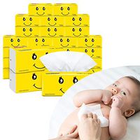 Daily Soft&Comfort Facial Tissues, Facial Tissue Cube 1/2/3 Cube Boxes, 300 Tissues per Box Napkin Guest Towels Suitable for People Who Have Allergic Rhinitis or Stuff Noses and Baby (1)