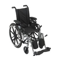 Viper Wheelchair with Flip Back Removable Arms, Desk Arms, Elevating Leg Rests, 12" Seat