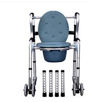 HL Zimmer Frame with Wheels, Elderly Walker Assisted Walking Lower Limb Training Toilet Rehabilitation Training Equipment (Color : B)