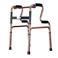 Walkers Adjustable Elderly Rehabilitation Crutch Elderly Armrests Aluminum Alloy Walking Rehabilitation Equipment Bathroom Chair (Color : Brass, Size : A)