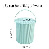Bath Bucket, Portable Bucket Stool, Household Water Storage Fishing Bucket, Portable Bath Basket, Laundry Bucket with lid, can sit