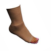 AT Surgical Athletic Pull-On Mid-Calf Ankle Compression Sleeve, Beige (Medium)