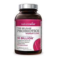 NatureWise Probiotics for Women | Time-Release Probiotic Supplement Comparable to 90 Billion CFU | Cranberry & D Mannose for Vaginal, Urinary, Digestive & Immune Health (Packaging May Vary) [1 Month]