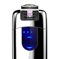 PRIMO Plasma Lighter Dual Arc Touchless No Buttom Windproof for Cigarette (Ice Grey)