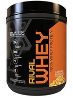 Rivalus Rivalwhey – Caramel Popcorn 1lb   - 100% Whey Protein, Whey Protein Isolate Primary Source, Clean Nutritional Profile, BCAAs, No Banned Substances, Made in USA